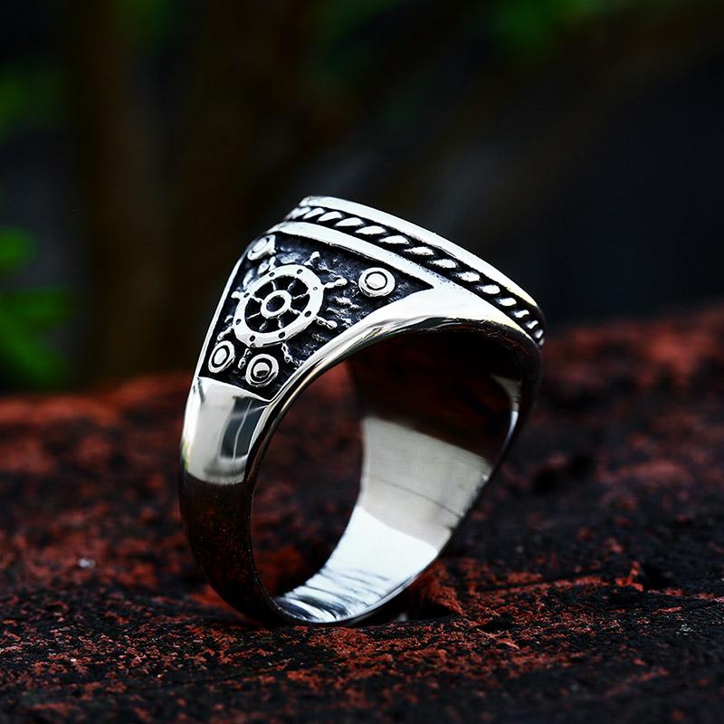 BEIER 2022 Nouvelle Mode Punk Navigation Pirates Bague Crâne Bague Homme Cool Biker Hip Hop Films Bijoux Vente en Gros
