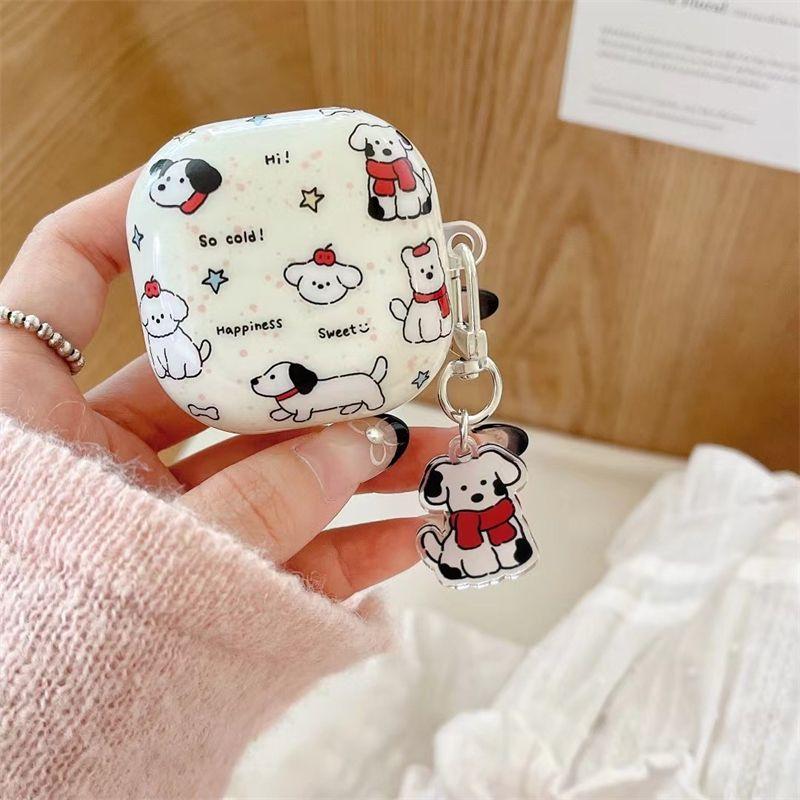 Dog for Samsung Galaxy Buds2 Wireless Bluetooth Earbuds Case Creative Buds2pro Drop-Resistant Protective Case Buds Live Soft Rubber Box Cute Budsfe