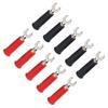 10Pcs 4mm U Y Type Electrical Crimp Terminals Insulated Fork Spade Wire Connectors for Banana Plug Multimeter