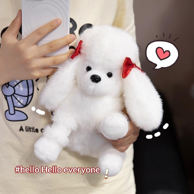 1Pcs Stuffed Doggy Cute Fluffy Plush Pet Room Decor Realistic Sitting Poodle Pug Puppy Plush Toys Children Birthday Gift