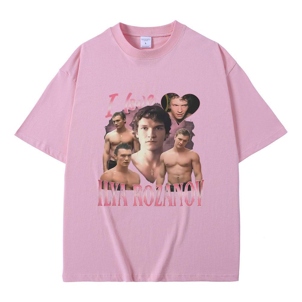 Heated Rivalry Tshirts I Love Ilya Rozanov Graphic T Shirts Men Women Casual Oversized Crewneck Tshirt Male Fashion Streetwear