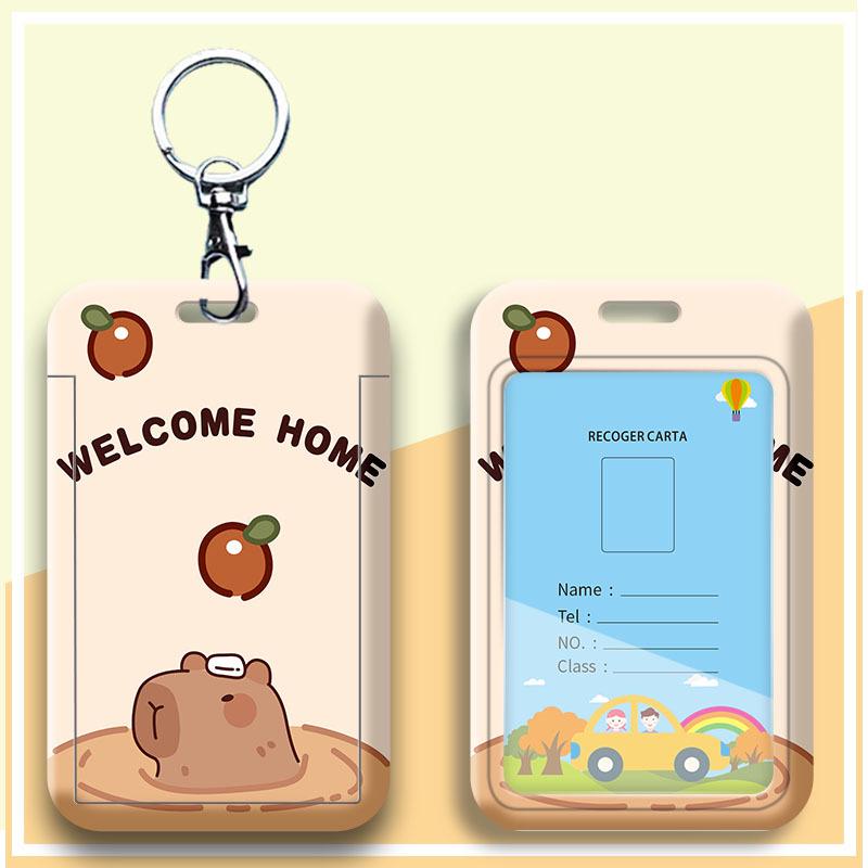 Student Cartoon Lanyard ID & Card Holder for Bus, Subway, Water, and Work Badge