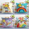 R-Rainbows Cute B-Brite Pillow Case Plush Fabric Soft Double Sided Print Sofa Cushion Cover Throw Pillow Covers