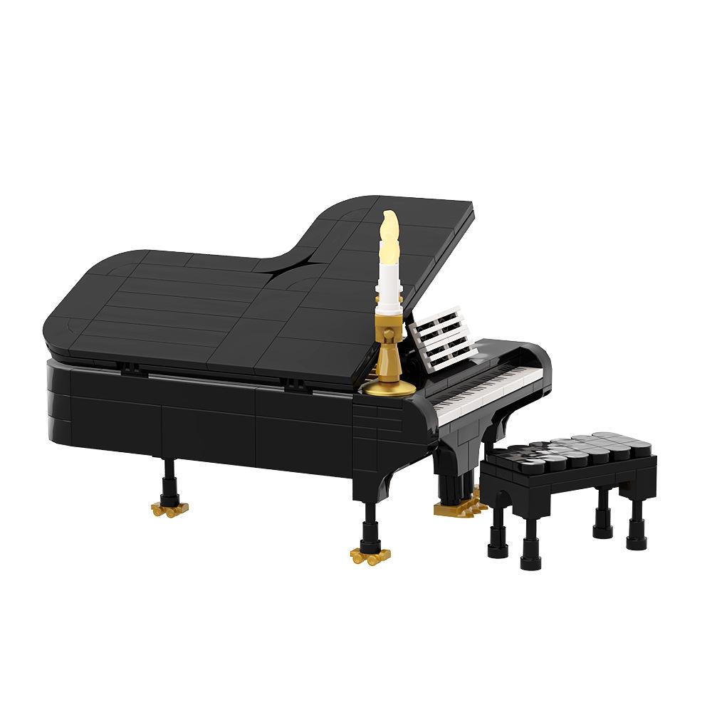 MOC Piano Building Blocks - Mini Musical Instrument Model, Compatible with Lego