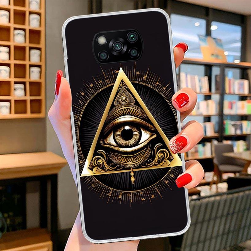 

Sacred Eye of Horus Egypt Fresco Cover Phone Case For Xiaomi Poco F7 Ultra X7 X6 X5 Pro M7 Redmi 15C 15 13C 13 12C 12 10C 10 9A Xiaomi Poco X7