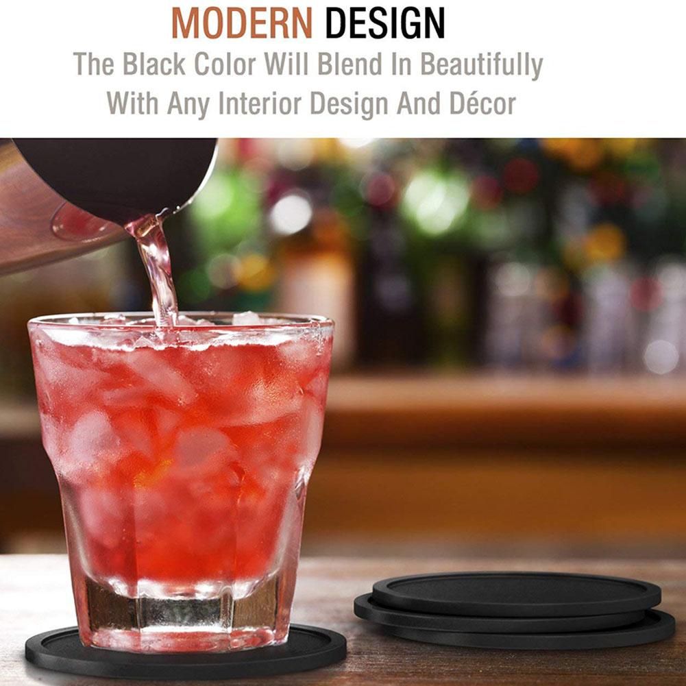 10cm Round Thickened Silica Gel Cup Mat Concavo-convex Silicone Coasters