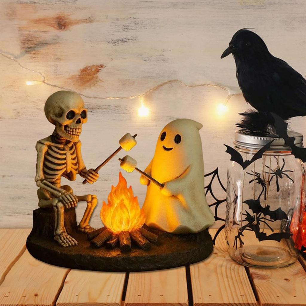 Skeleton And Ghosts Bonfire Ornaments