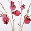 Faux Artificial Pomegranate Branches Plastic Realistic Simulation Pomegranate Fruit Elegant Bonsai Fake Flowers