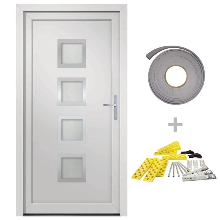 VidaXL Front Door White 98x208 Cm PVC 3187846