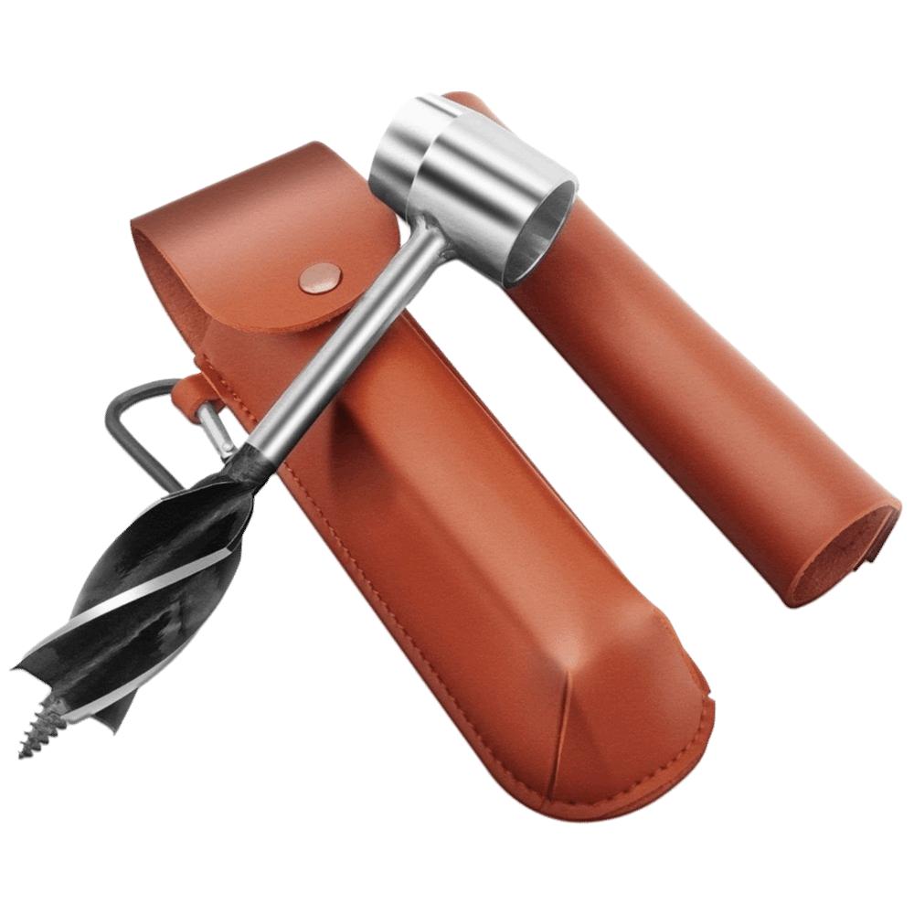 Durable Case Wood Drill Sharp Design Wood Peg Hole Maker Survival Settlers Tool  Backpack Tool коричневый