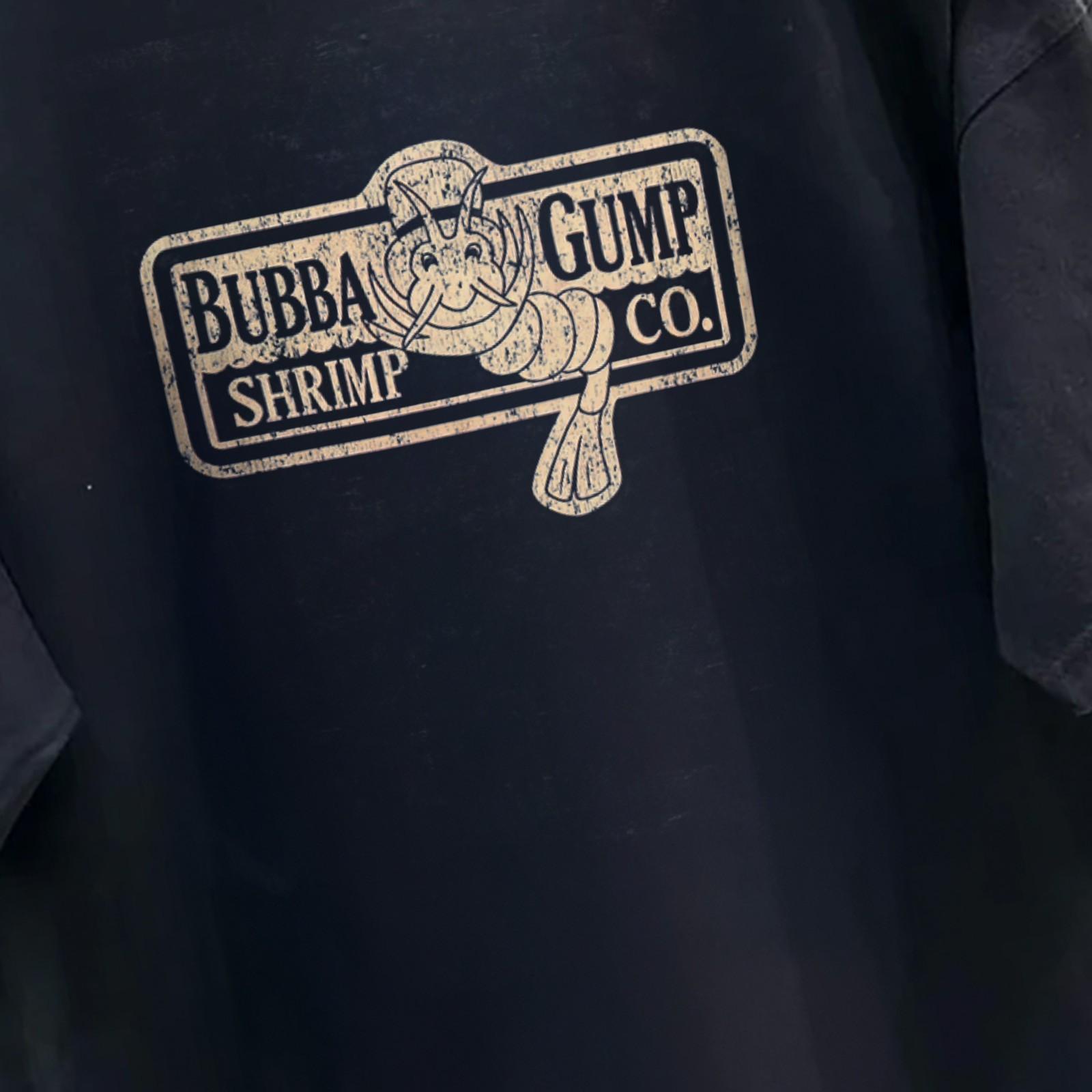 100% Cotton T-shirt Mens Tees Top Bubba Gump Shrimps Forrest 80s 90s Film Retro Nostalgie Vintage 2XL