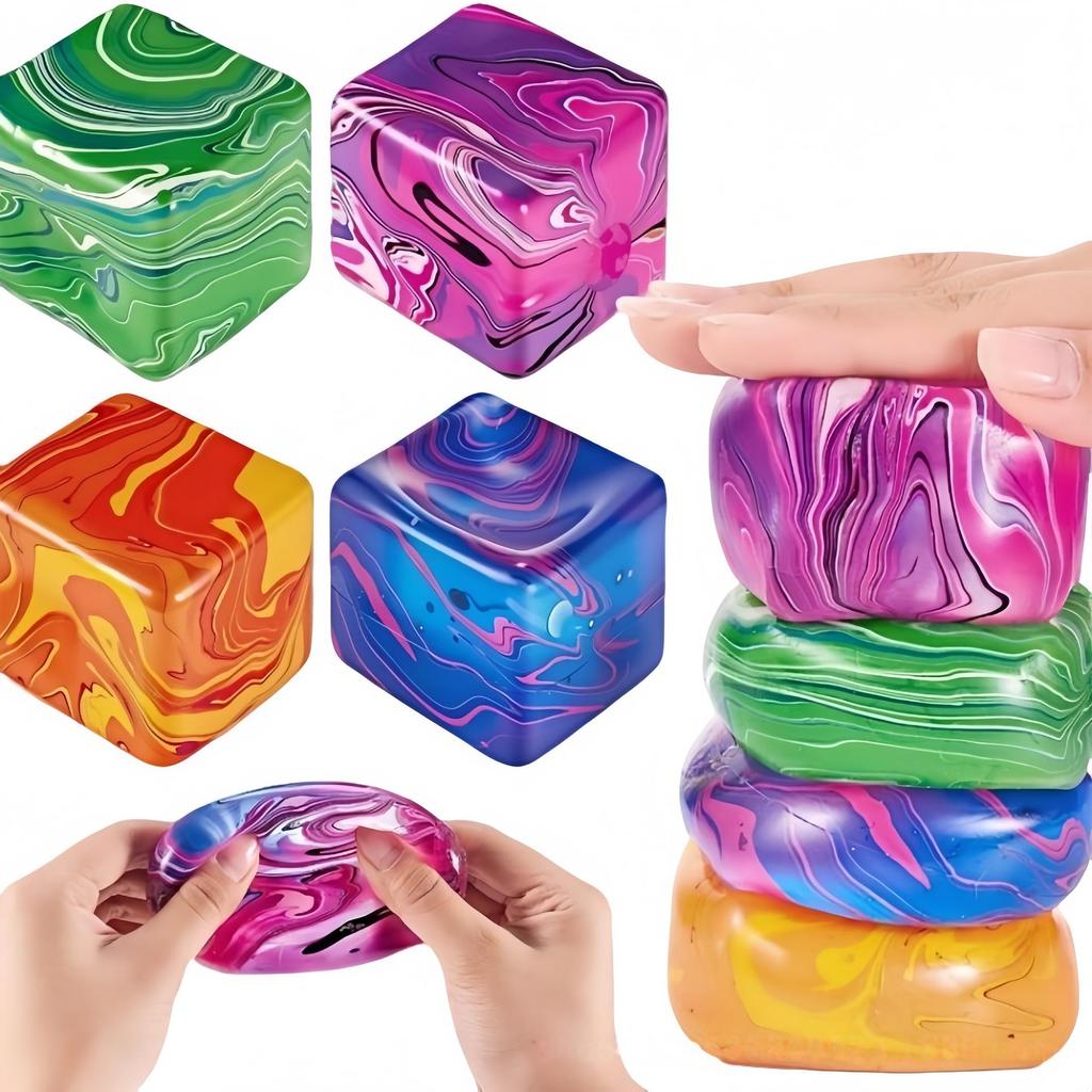 Creative Stress Relief Ice Cube Decompression Toy – Flowing Texture, Slow Rebound, Hot Seller