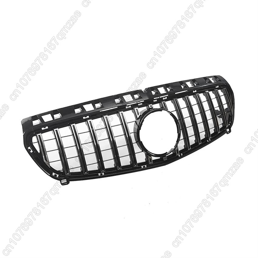 Front Bumper Grille For Mercedes A Class W176 A180 A200 A220 A250 A45 2013-2015 Car Racing Grills GT Style ABS Black/Silver