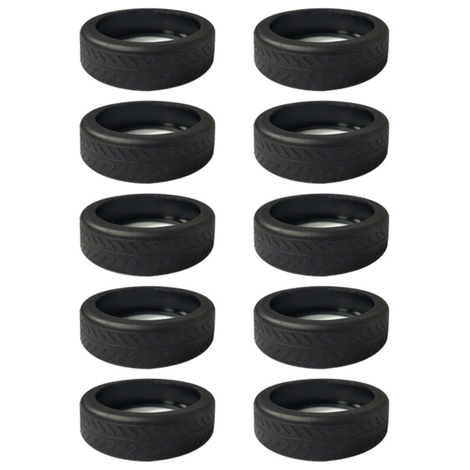 

10 шт. прочных силиконовых защитных чехлов для колес дорожных сумок предотвратят повреждение вашего багажа чёрный