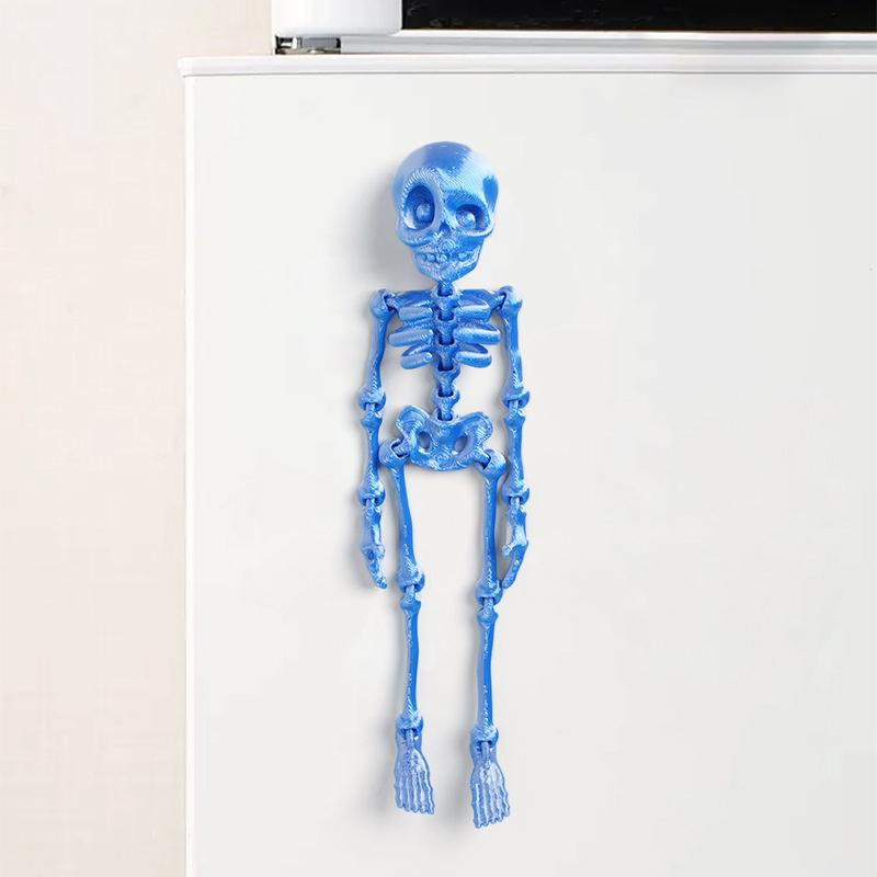 

1 шт. Магнитный подвижный череп Магнит на холодильник Забавный подарок на Хэллоуин Пасха Кухонный декор Домашний аксессуар, Причудливый декор