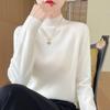 Elegant High Neck Knit Sweater - Autumn Winter Women's Skin-Friendly Base Layer