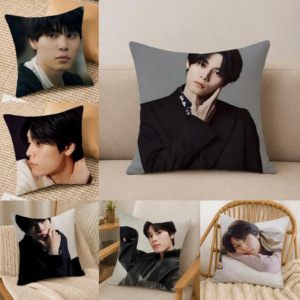 Actor Riku Hagiwara Cushion Cover Natural Linen Pillowcase Set AllinOne Decor for Sofa Bedroom Chair