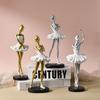 Painted Ballet Girl Ornaments Resin Crafts Abstract Art Sculpture Living Room