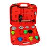 Comprehensive Coolant Systems Pressure Diagnostic Checker with Multiple Radiator Covers and Thermometers for Auto Repair