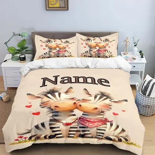 Zebra Duvet Cover Duvet Cover With Zebra Pattern Suitable For Children Boys Girls And Adults Soft Comfortable And Breathable