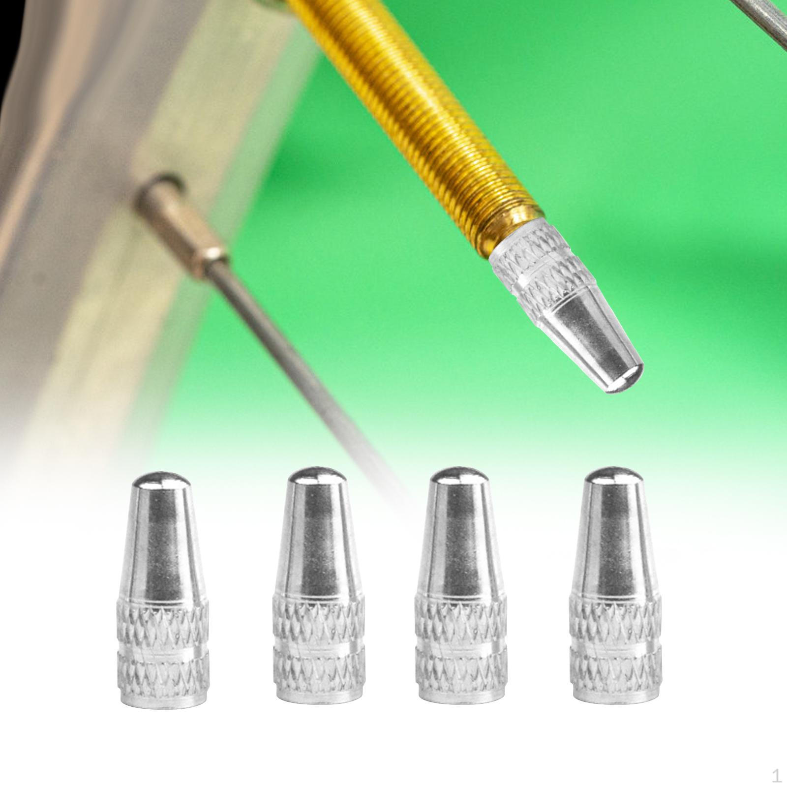 

Алюминиевые колпачки для вентилей велосипедов - набор из 4 шт. серебряный