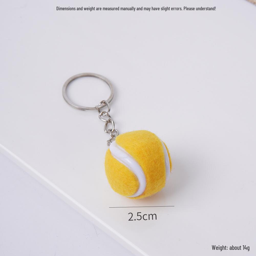 2cm Mini Tennis Ball Toy Keyring Backpack Pendant & Earrings Souvenir