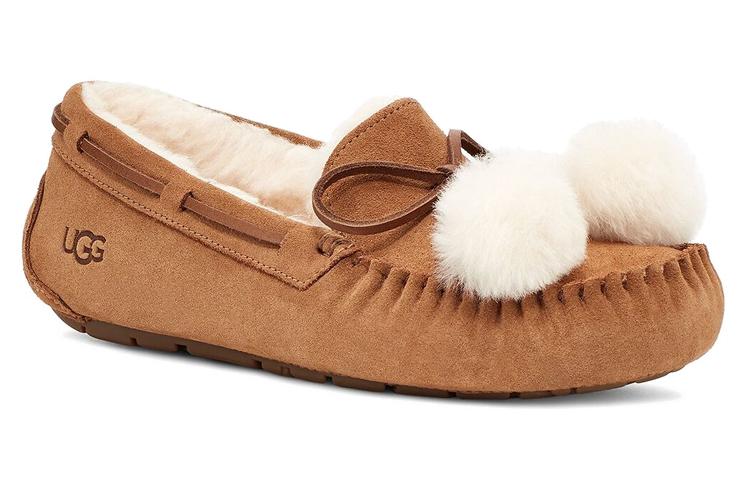 Women's Sneakers UGG Dakota Bow Pom 'Chestnut' Women's