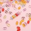 100pcs/Bag [6x4mm] Transparent Colorful Peanut Beads Acrylic Peanut Beans Rice Beads Bracelet Necklace Accessories DIY Fashion Handmade