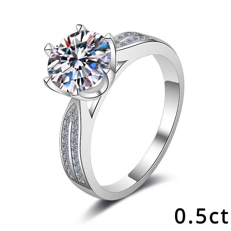 

Серебряное кольцо S925 для женщин, платиновое покрытие pt950, инкрустированное бриллиантовым кольцом с муассанитом цвета D, пустая поддержка, предложение обручального кольца с бриллиантовым пальцем 20