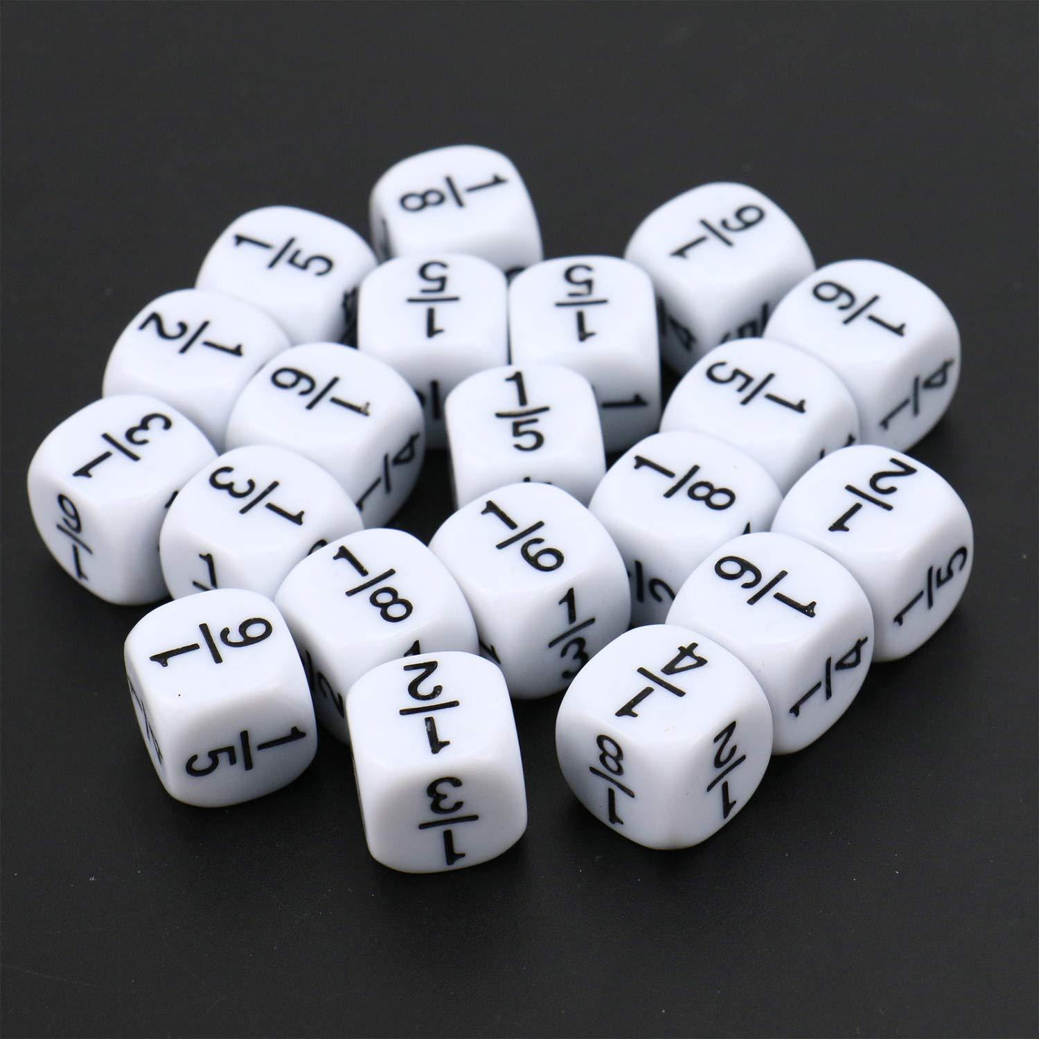 

10 шт., дробные игральные кости, обучающие арифметике и математике, игры в кости, детские игрушки для родителей и детей, детский сад, 16 мм 1