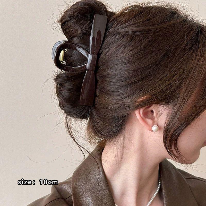 Elegant Large Hair Claw Clip for Thick Hair - High-End Korean Updo Shark Clip