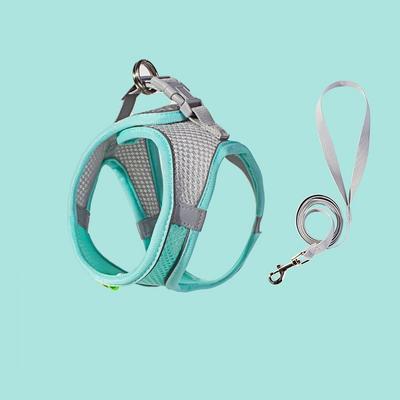 Dog Harness, Joint Protection Harness, Anti-finger Tick Prevention, Dog Chest Strap, Green Gray, 1 Piece