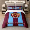Maßgeschneidertes Bettwäsche-Set West Ham United FC Muster, Druck Name Text 1 Bettbezug plus 2 Kissenbezüge Heimtextilien