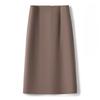 Women's High Waist A-Line Midi Skirt Non-Stretch Commuter Suit Skirt With Back Slit