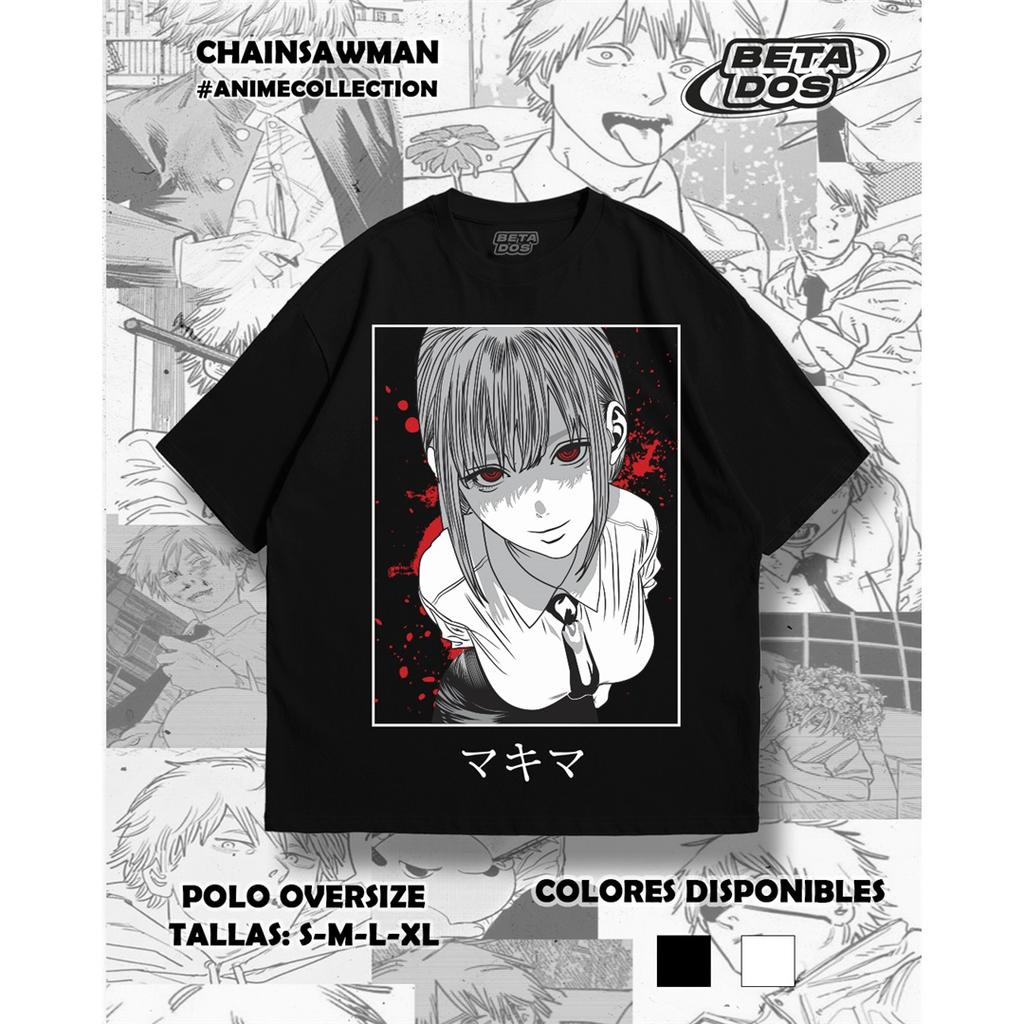 Chainsaw Man Makima Graphic T-Shirt Men Women Japanese Anime Manga Oversized Y2k Streetwear Short Sleeve Manga TShirt Streetwear Female Male Clothing