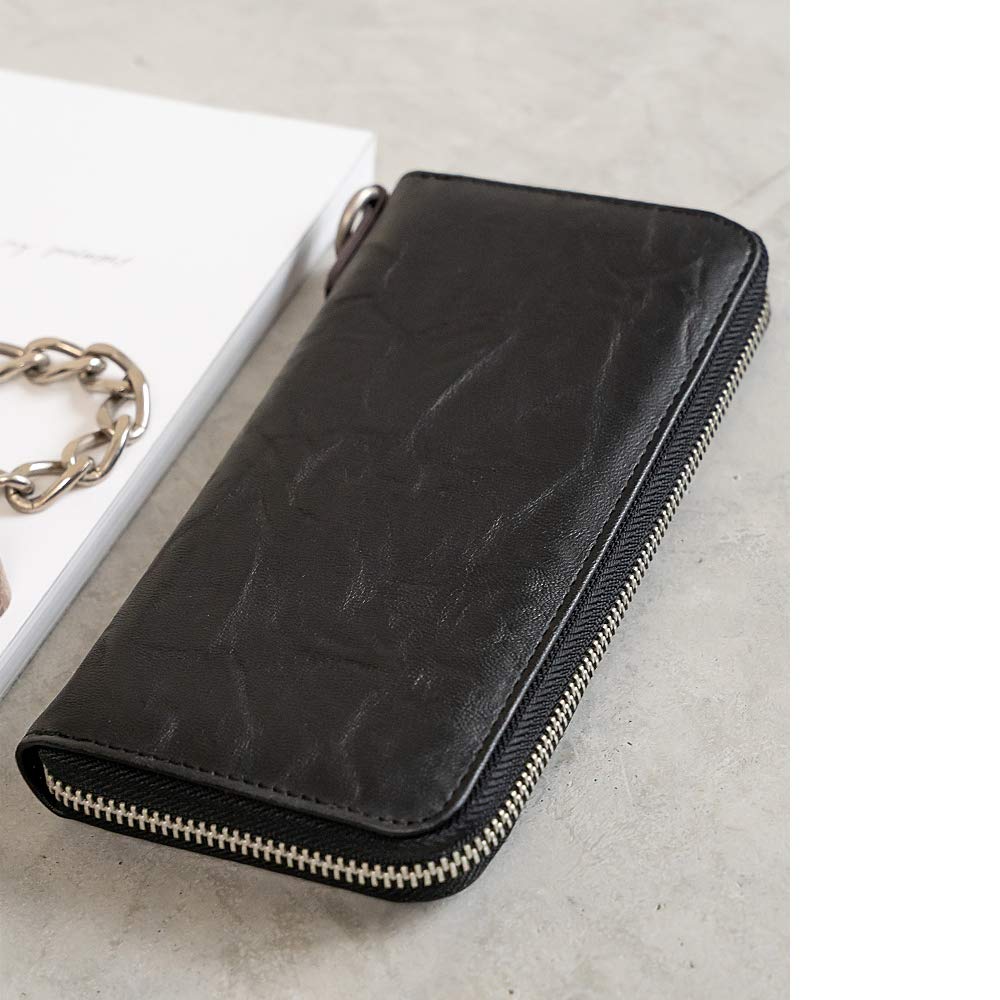gland round long wallet black [Device] -