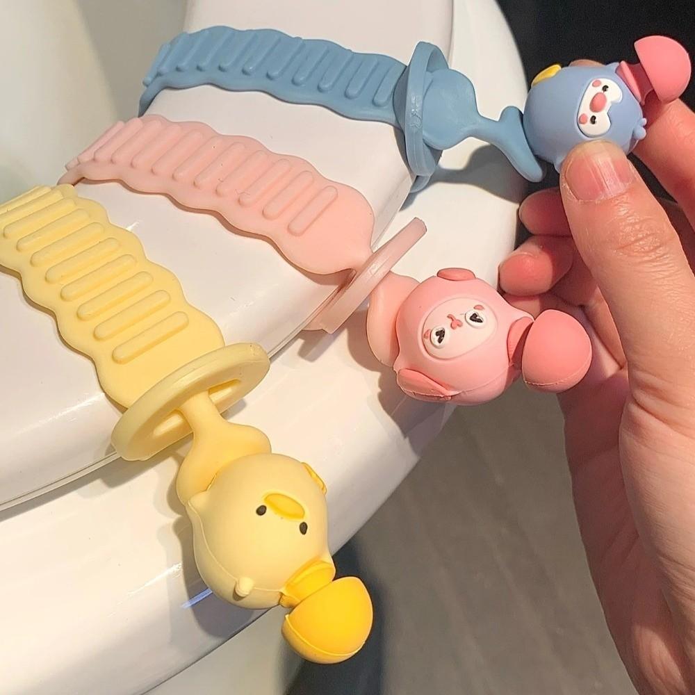Anti-Dirty Closestool Holder Cartoon Toilet Lid Opener Portable Toilet Lifting Device  Bathroom