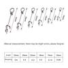 50Pcs Strengthen Stainless Steel Quick Lock Snap Spring Clamp Buckle Lure Drop Rigs Safety Connector Bait Hook For Fishing