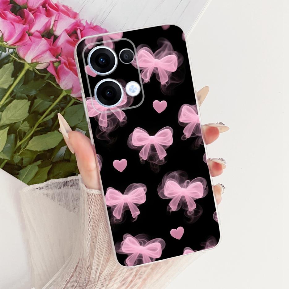 For Oppo Reno13 Pro Case CPH2697 Luxury Flowers Butterfly Painted Cover Soft Slim Phone Case For Oppo Reno 13 Pro Reno13 5G Bags