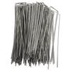 100Pcs U Shaped Garden Stakes Galvanized Steel Landscape Stakes Pins for   Barrier Sod Fabric Decorations