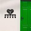 Romantic Heart Key Holder Elegant Metal Wall Decor 5 Hooks Valentine Gift