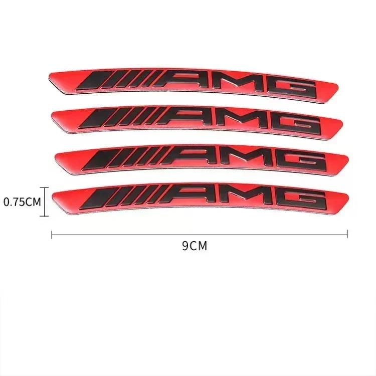 AAVW1 4Pcs/Set Car Styling Wheel Rim Sticker Badge For Mercedes Benz W204 W205 W211 Amg W212 W213 W203 Smart 451 Fortwo W176 W124