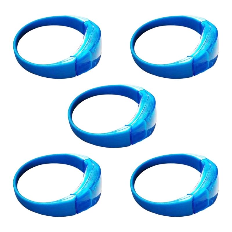 5 Stück Sprachaktivierte Sound Control LED Armbänder Blinkendes Silikon Armband Weihnachten Bar Konzert Festival Party Zubehör