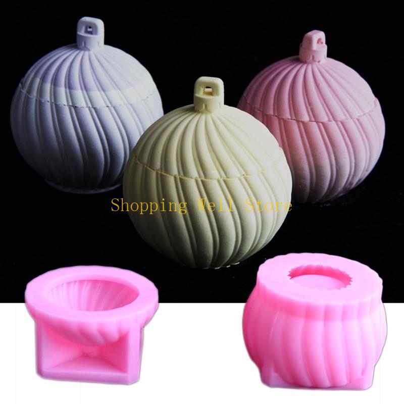 KX4B Multipurpose Sphere Shaped Silicone Mould for Holiday Projects Including Plasters Craft and Festival Decorations
