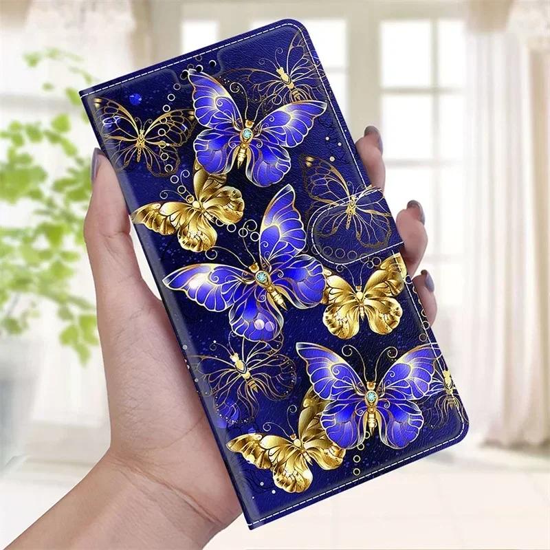Butterfly Case for Motorola Moto G85 G75 G55 G35 G15 G05 Etui Leather Painted Case for Moto G85 G 85 Capa Stand Book Cover Funda