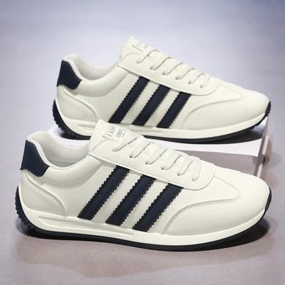 Trendy Vintage Men's Sneakers Breathable Casual Shoes Small White Shoes Soft Sole For Motorcycle Riders