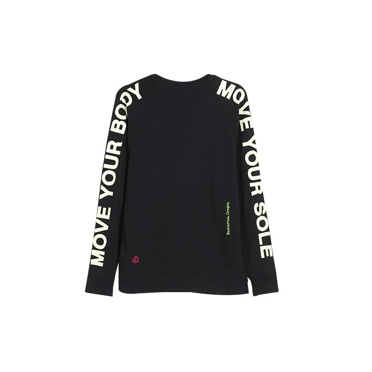 Nike Sudadera Deportiva Casual con Estampado de Letras, Cuello Redondo, Tops para Hombre, Negro DA0630-010