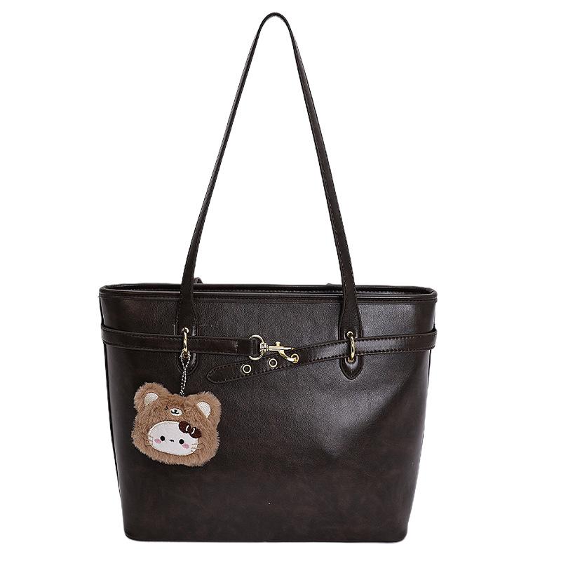 Large-capacity Retro Bag Women's Autumn and Winter 2025 New Simple and Versatile Shoulder Underarm Bag Casual Commuter Tote Bag