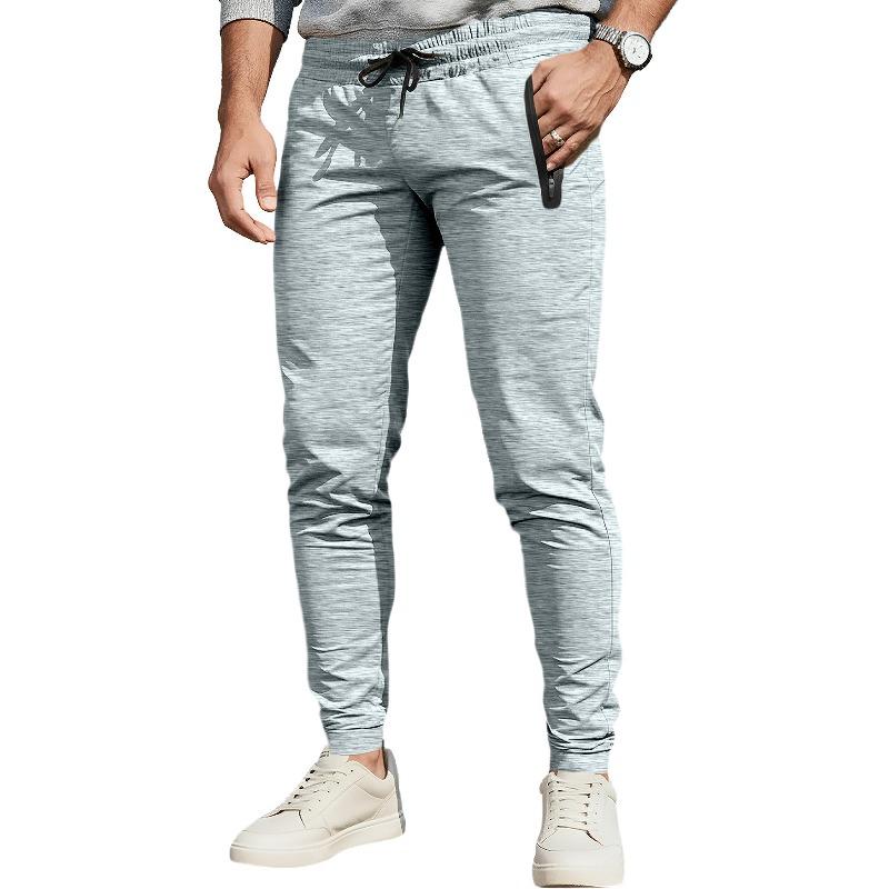 

Men s casual sports loose health cloth bundle waist jogging quick-drying zipper pocket trousers 5XL темно-сірий