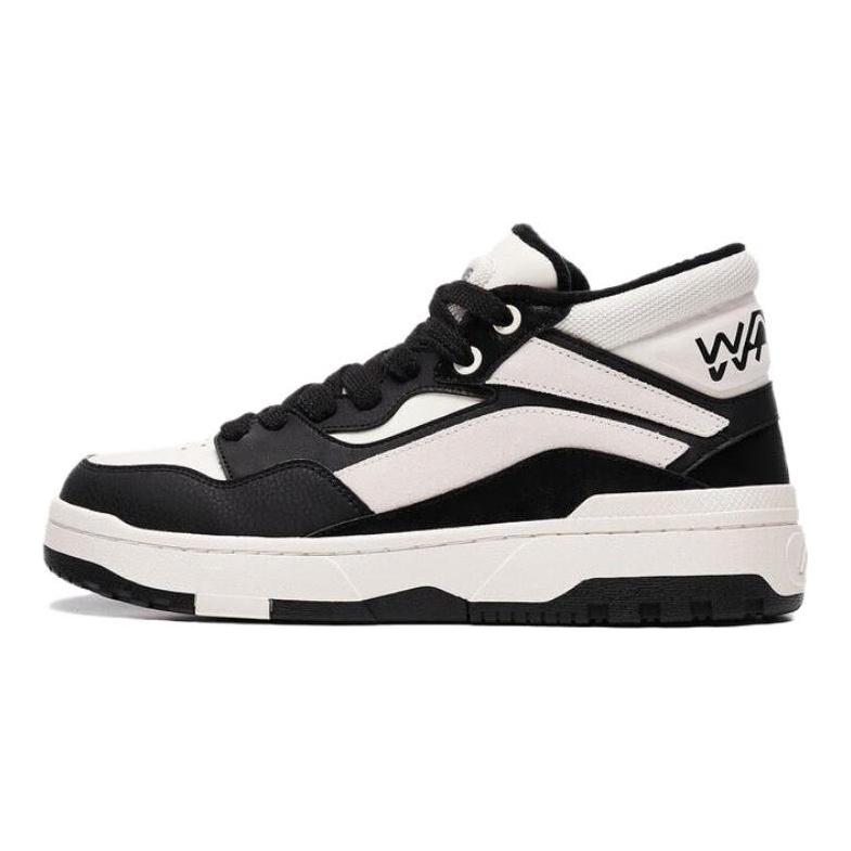 Li Ning MID FLEECE Comfortable Abrasion Resistant Mid top Skateboard Shoes Men's Black AGCT225-2